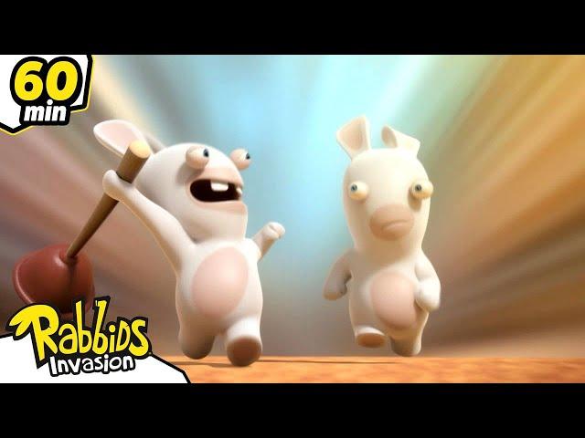 The Rabbids are racing | RABBIDS INVASION | 1H New compilation | Cartoon for kids