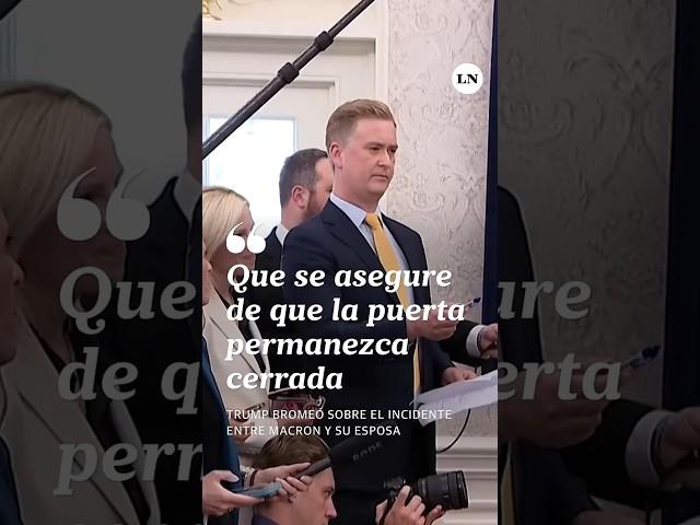 Trump bromeó sobre el incidente entre Macron y su esposa Brigitte