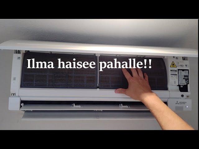 Ilmalämpöpumppu haisee pahalle, miten poistan hajun!