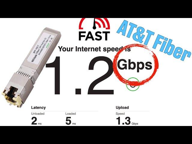 I got faster internet for only $50 from AT&T Gigabit Fiber using an SFP+ module installation