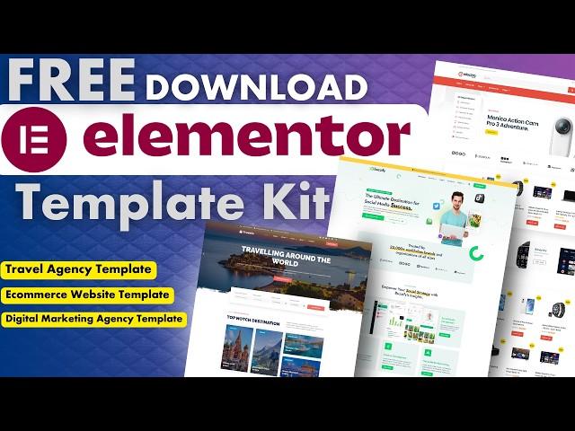 Create WordPress website using Elementor Template Kit for free