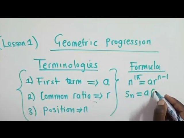 Geometric Progression - Lessons 1