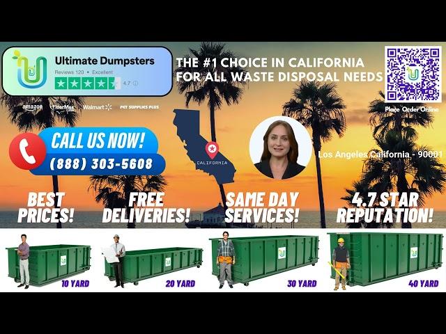 Los Angeles California - Same Day Dumpster Rentals Starting $289