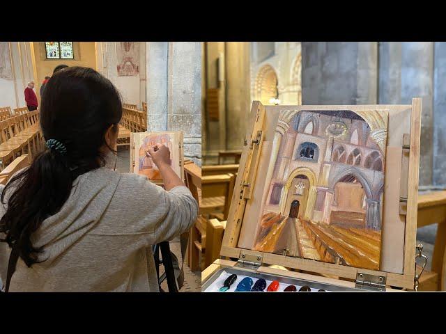 I Painted Plein Air at St Alban Cathedral With a Group