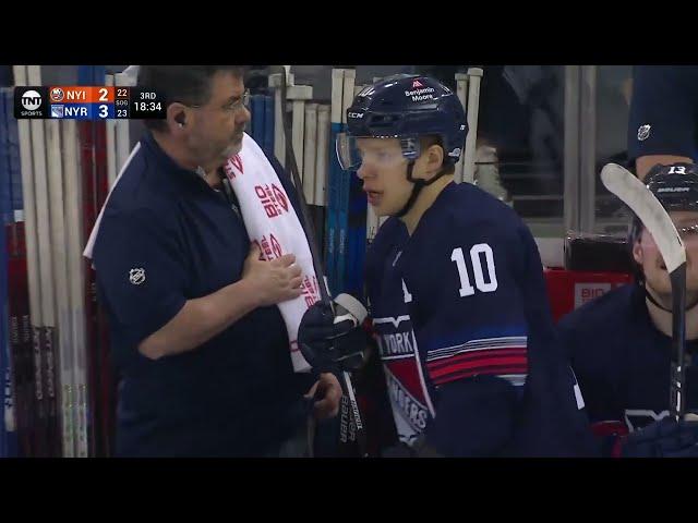 Panarin took a sip out of Darren Pang’s leprechaun juice… 