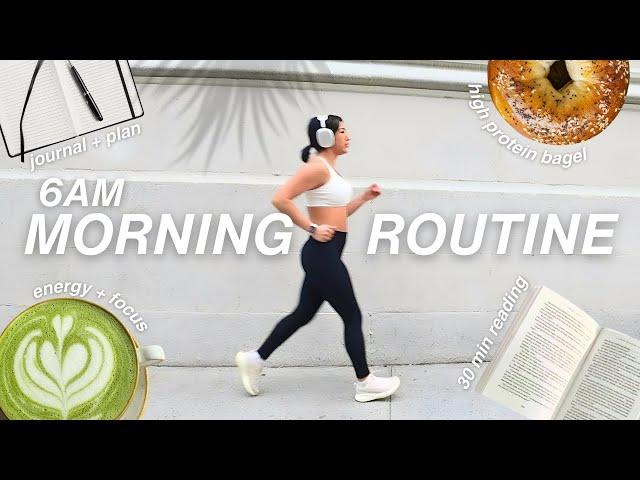 6AM productive morning routine ️ *life-changing* tips to wake up early & be consistent