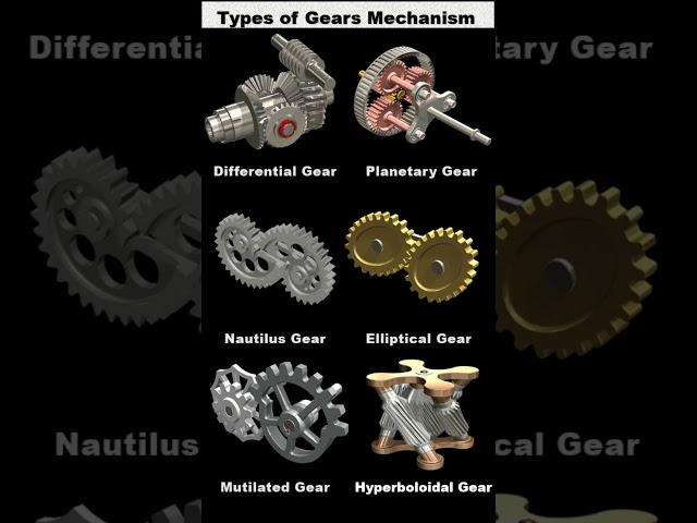 Types of Gears Mechanisms#Gear#mechanism#automotive#mechanic#3d #geardesign#gears#automation #3d