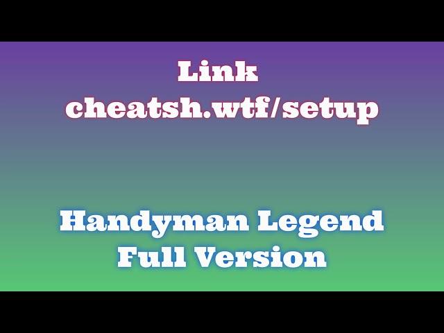 Handyman Legend MOD MENU 2024: FREE & UNDETECTED