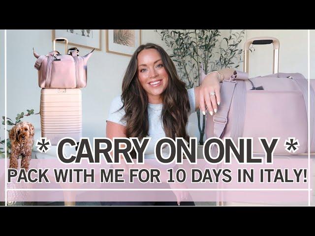 Pack with me for 10 days in Italy *CARRY ON ONLY | Italy Packing | How to Pack Light