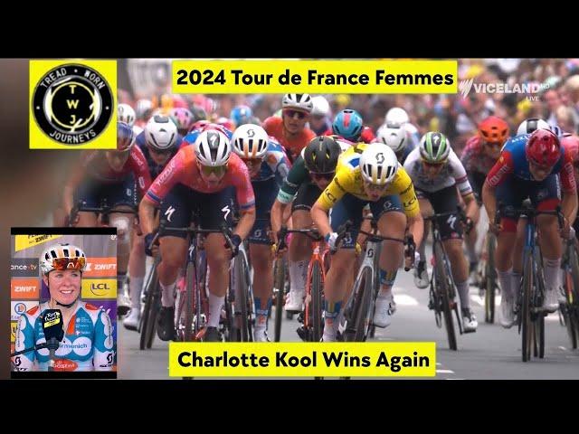 Charlotte Kool Wins Again | 2024 Tour de France Femmes | Stage 2