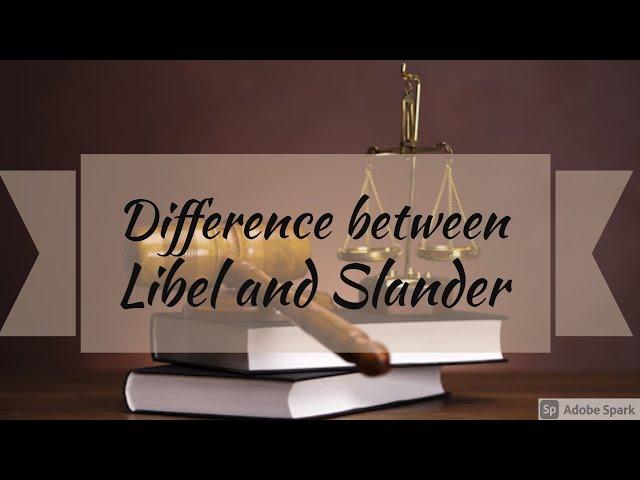 Difference between Libel and Slander | Defamation | Law of Torts | Easy way | in Hindi