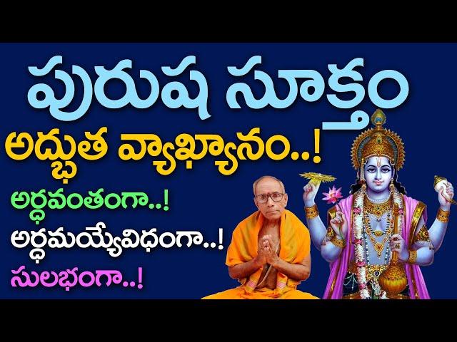 Purusha Suktham Telugu meaning by Mailavarapu || पुरुषा सूक्तम || పురుష సూక్తం @Daiva Bhakthi