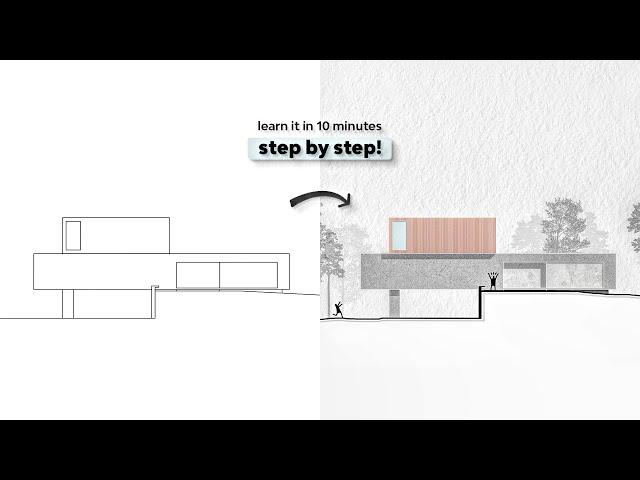 Architectural Elevation in Photoshop In 10 Minutes + Free Brush Set