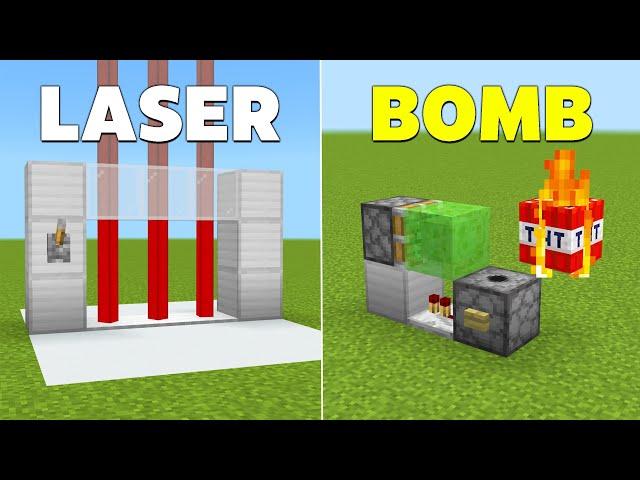 4 EASY Defense Redstone Builds in Minecraft Bedrock!