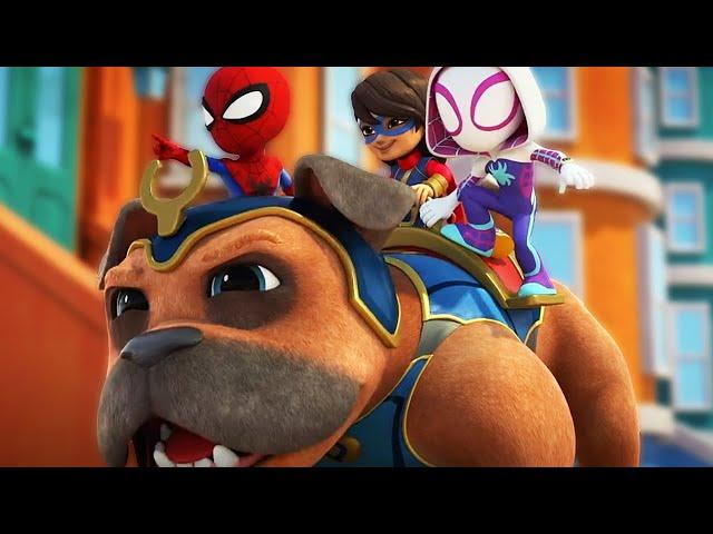 SPIDEY and His Amazing Friends | GIANT DOGGY!!! @Qdad