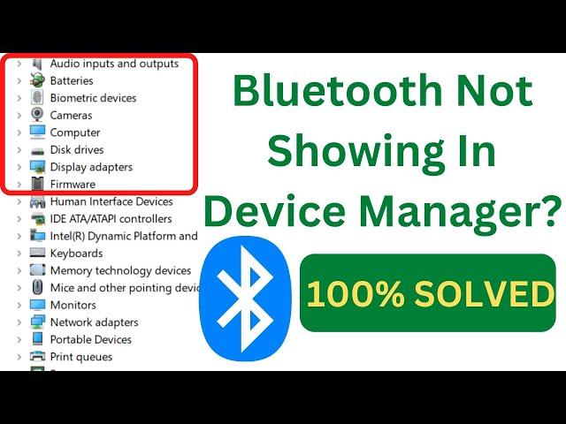 Bluetooth Not Showing In Device Manager On Windows 10 & 11|FIX Bluetooth On ,Off Button Is Missing