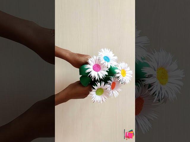 DIY Paper Flowers | Easy Home Deccor Paper Craft | #shorts |