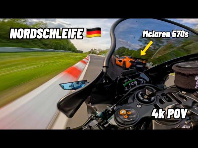 RIDING MY YAMAHA R1 AGAINST SPORTSCARS ON THE MOST DANGEROUS RACETRACK IN THE WORLD