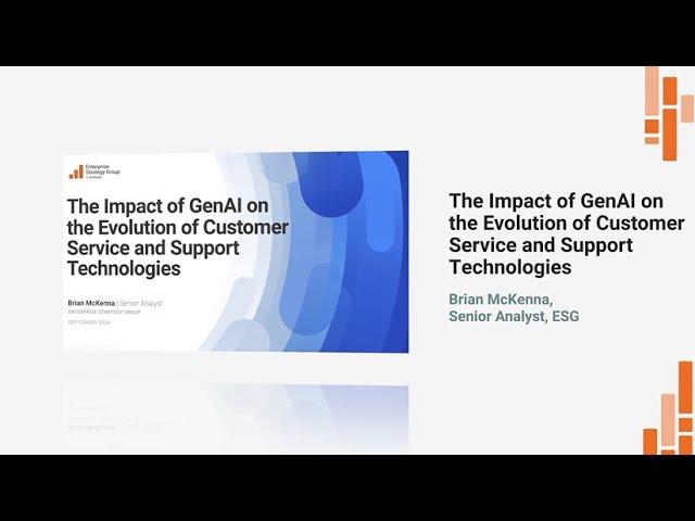 Impact of GenAI on Customer Service - Brian McKenna