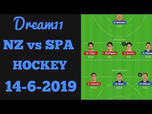 NZ vs SPA HOCKEY Dream11 Match team