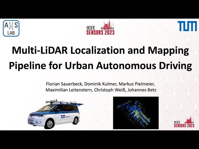 Multi-LiDAR Localization and Mapping Pipeline for Urban Autonomous Driving (Sensors'23)