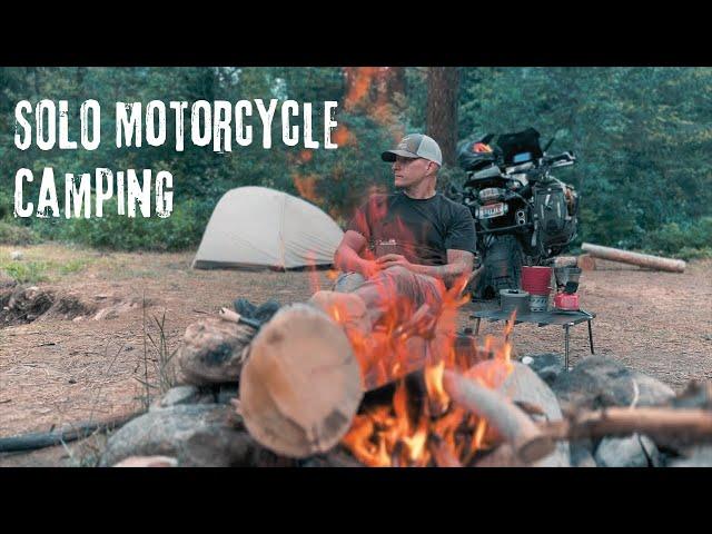 SOLO Motorcycle Camping | Escape the Noise | BMW R1250 GSA | Nature ASMR | Silent Vlog