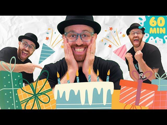 Happy Birthday To You | Happy Birthday Party song | Songs for kids | 60 min