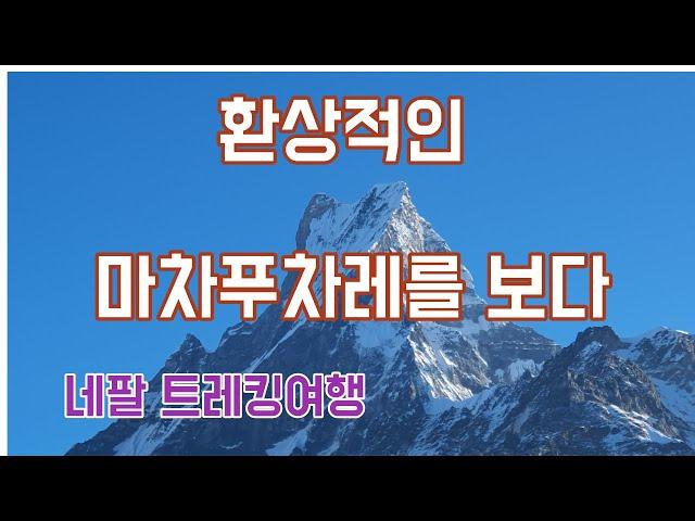 [네팔 트레킹6편] 네팔 마르디히말 트레킹, 환상적인 마차푸차레