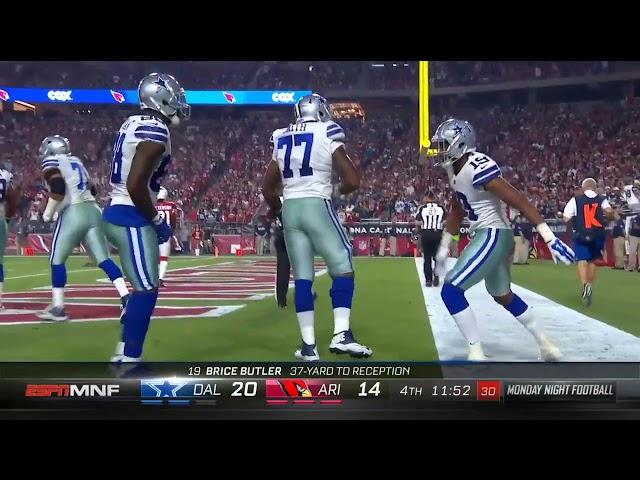 Brice Butler 37-Yard TD Reception / Cowboys vs Cardinals / NFL Week 3
