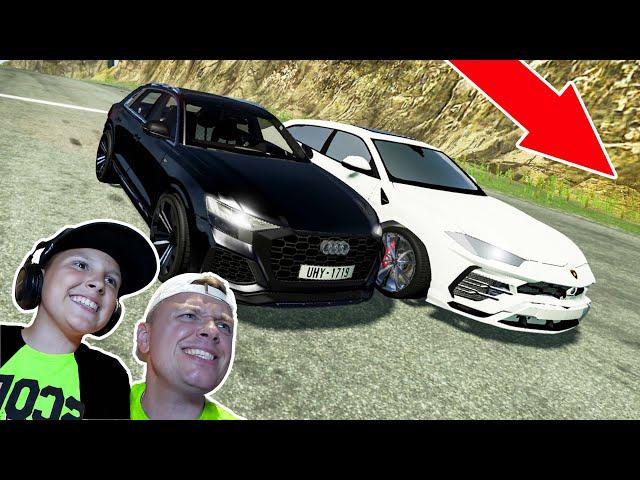 Lamborghini Urus VS Audi Q8 BeamNG Drive
