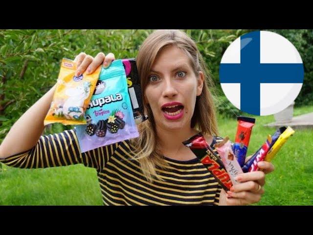 Trying Finnish Food Taste Test Challenge: (Finnish Salmiakki, Finnish Chocolate and Finnish Snacks)