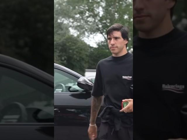 Sandro Tonali arrives at Newcastle.