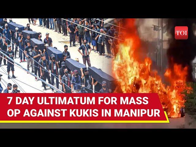 Manipur: Kukis Parade Coffins As NDA MLAs Demand Mass Op Against Kuki Militants | Watch