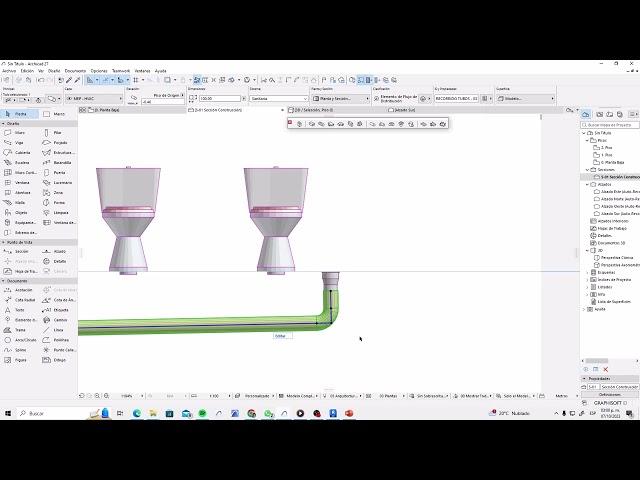 Archicad 27 How to model a sanitary pipe with a slope