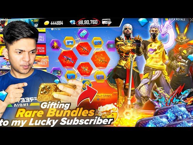 Free Fire Gifting Rare Items To My Subscriber Account Worth 40,000 Diamonds