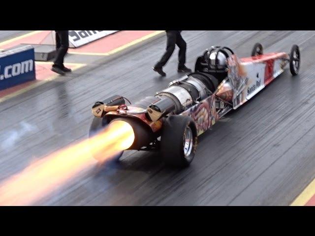 FireForce 5 Jet Car at Santa Pod Raceway - 1/4 Mile 5.07 @ 298mph