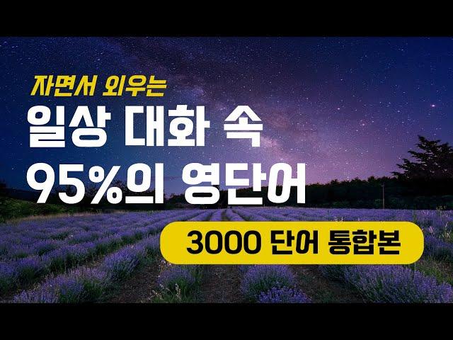 자면서 영어듣기｜직접 녹음한(AI) 일상 대화의 95% 를 차지하는 영단어 3000단어 발음 연습 (통합본)｜영단어 ASMR