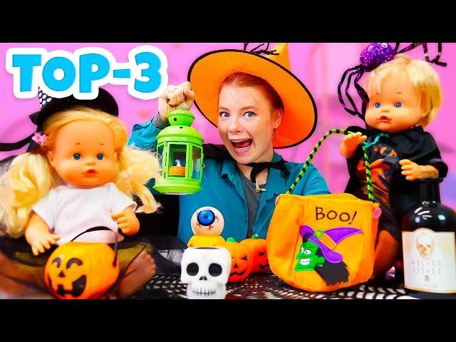 Puppen Spiele für Kinder. Irene und Nenuco Puppen  Halloween Kompilation