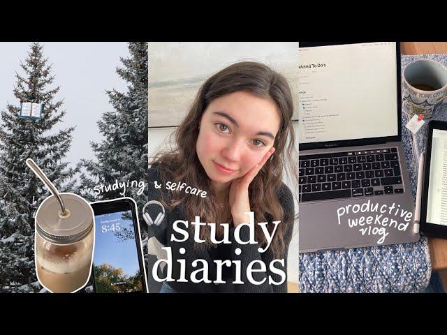 productive weekend vlog | studying and self care