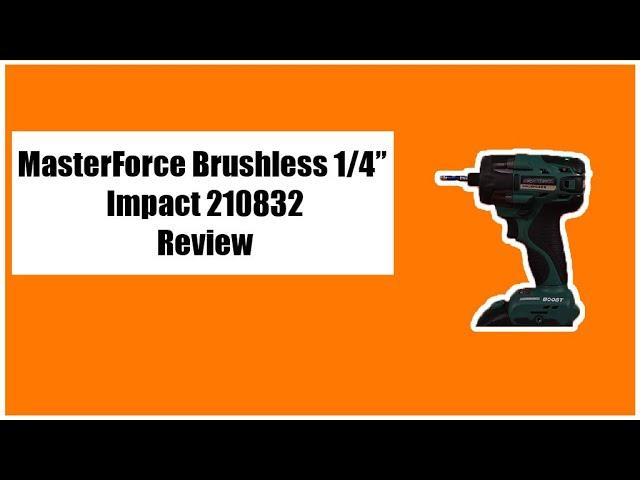 MasterForce Brushless 1/4" Impact Review