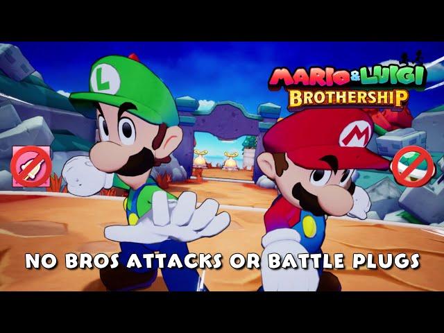 Can You Beat Mario & Luigi Brothership Without Bros Attacks or Battle Plugs?