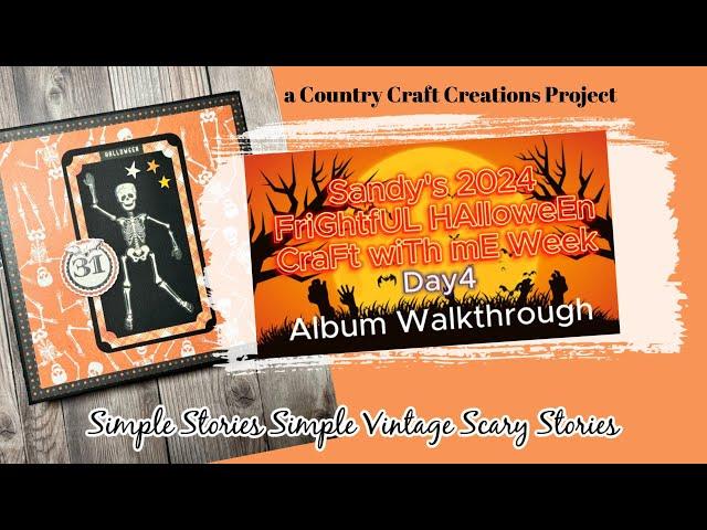 Halloween Week 2024 Craft With Me Day 4 WALKTHROUGH| Scary Story Album | Country Craft Creations