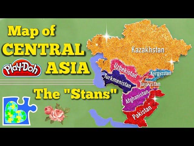 CENTRAL ASIA MAP || Learn The Stans! || World Geography for Kids