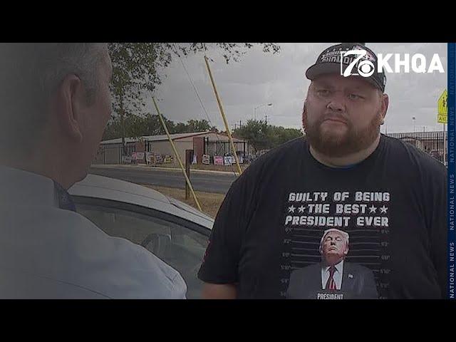 Trump T-shirt Controversy: Interview with man who was confronted by an election official