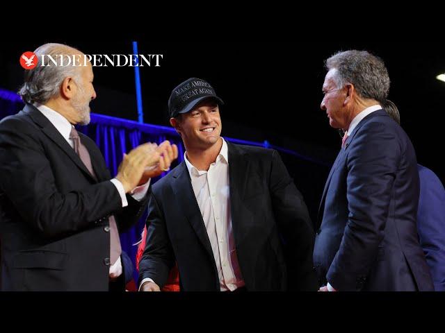 Golf star Bryson DeChambeau brought onstage as Trump claims victory