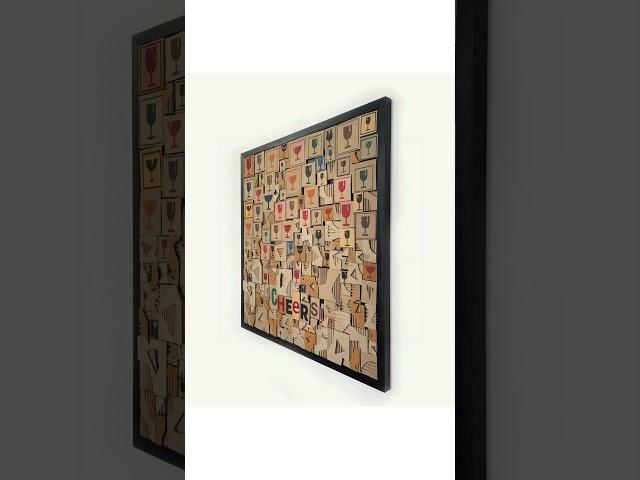CHEERS! || Recycled Art || Wall Art || Ready to Hang || Original Art || Sanjay Dhawan
