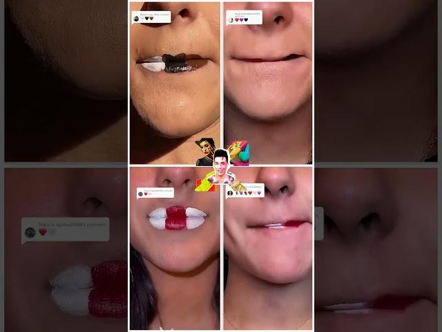 Who is Your Best Lip Art⁉️  1, 2, 3 or 4 #shorts #tiktok #viral #makeup #lipart #beautychallenge