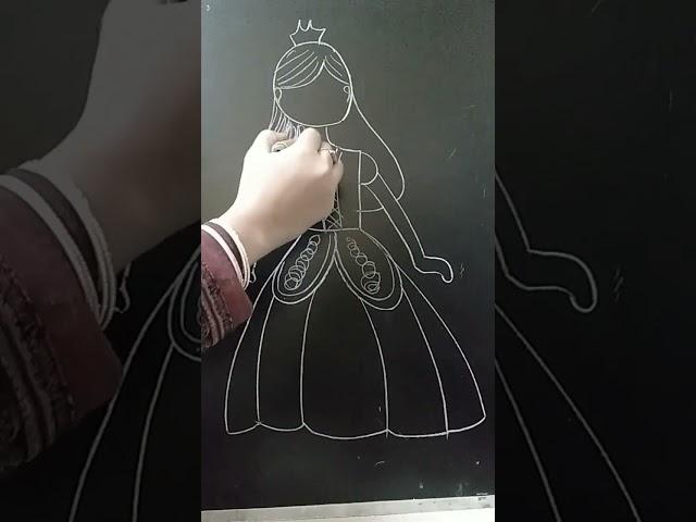 Step by step Easy Cinderella Drawing || Easy Cinderella Drawing  #shorts #art #drawing