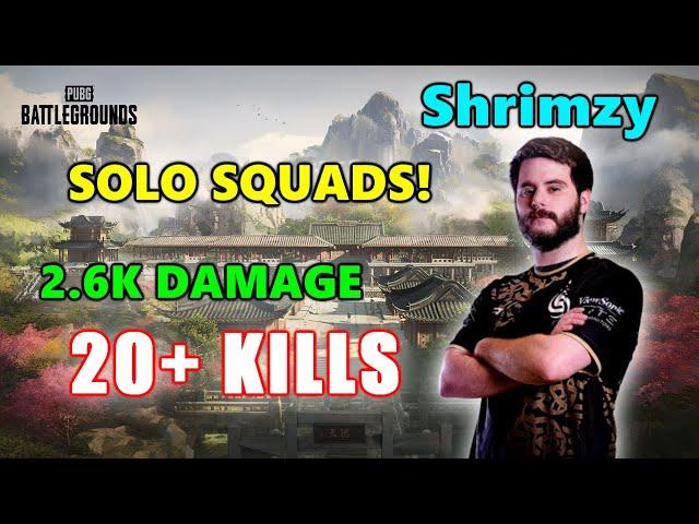 Soniqs Shrimzy - 20+ KILLS (2.6K Damage) - SOLO SQUADS! - PUBG