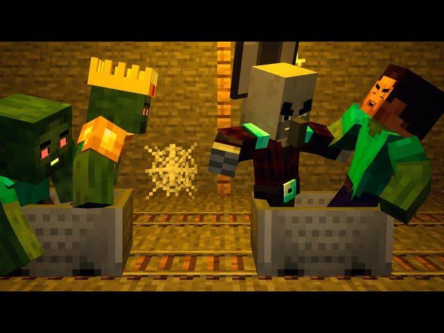 Elite Villager Vs Pillager Life   Minecraft Animation 4